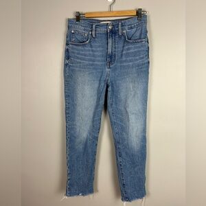 MADEWELL‎ The Perfect Vintage Jean Size 28 High Rise Straight Leg Light Wash